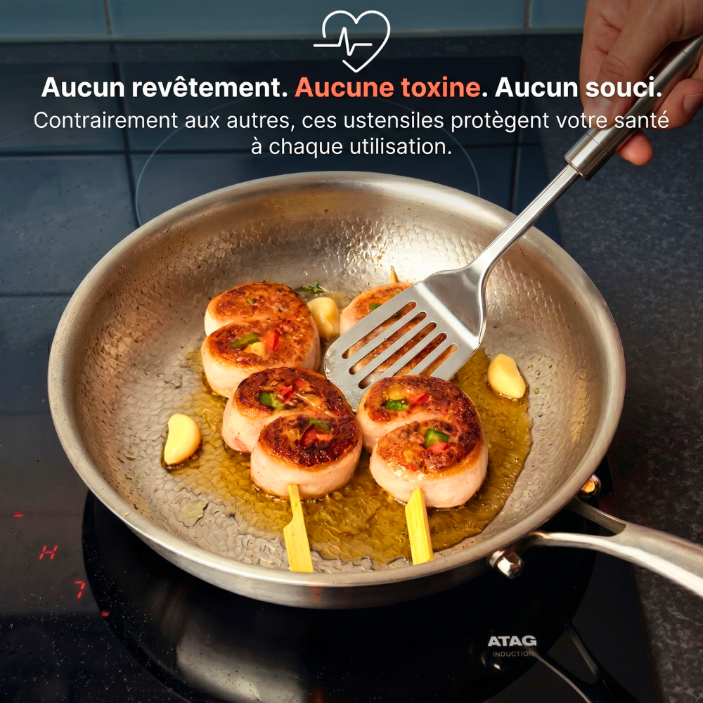 Coffret 5 Ustensiles en Acier Inoxydable — Titanox