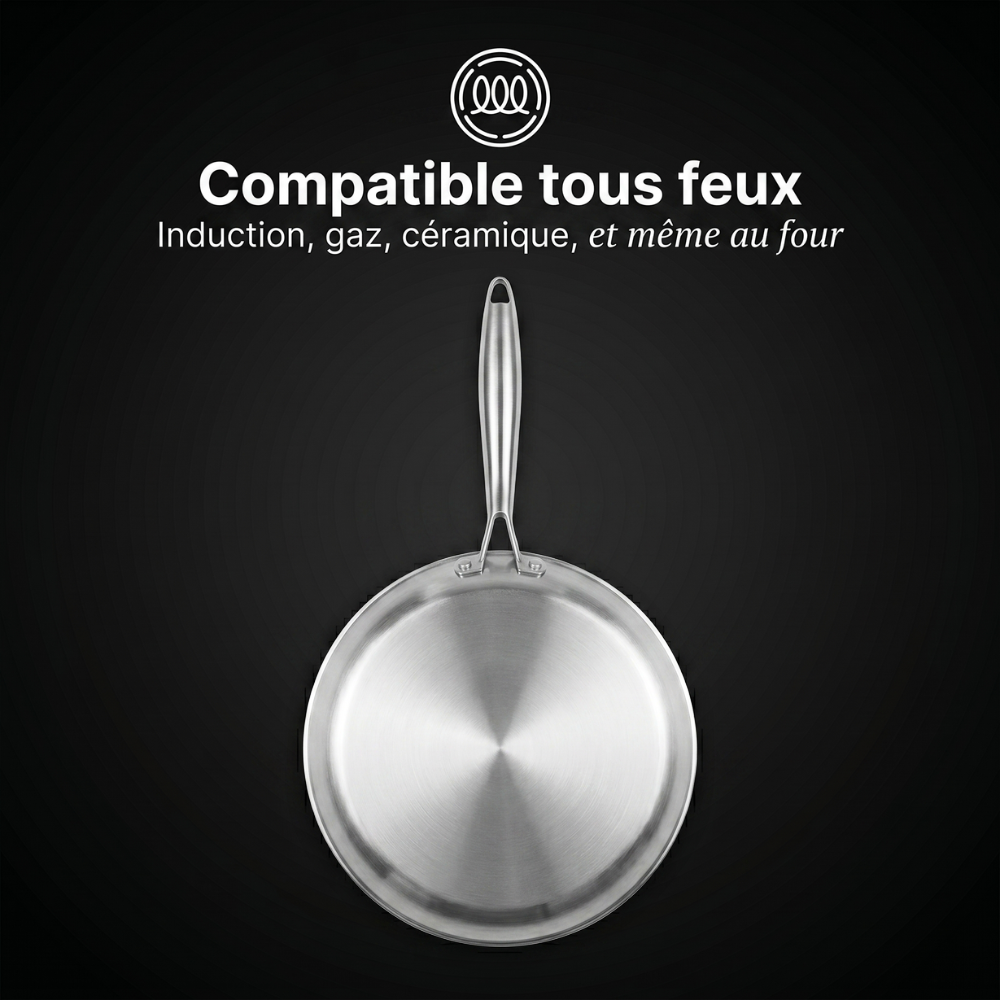 Crêpière 100% Titane Pur (28 cm) — Titanox