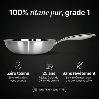 Wok 100% Titane Pur (28 cm) — Titanox