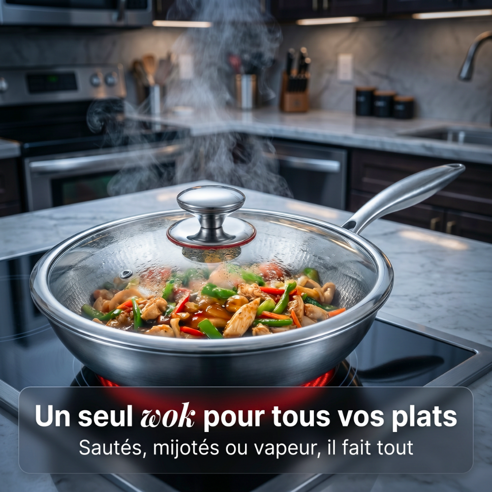 Wok 100% Titane Pur (28 cm) — Titanox